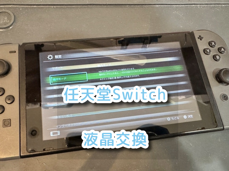 任天堂』「Switch（スイッチ）通常モデル」衝撃で液晶が壊れ、画面に
